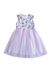 Vikita Princess Girls Dress Children Clothes Girl Summer Sleeveless Dress Kids Dresses For Girls Toddler Girl Casual Dresses