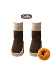 Baby Boy Girl Socks Anti Slip Rubber Soles First Walkers Warm Floor Socks Toddler Floor Socks Shoes Slippers Sewing Thread Socks