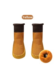 Baby Boy Girl Socks Anti Slip Rubber Soles First Walkers Warm Floor Socks Toddler Floor Socks Shoes Slippers Sewing Thread Socks