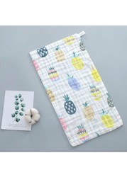 Six Layers Pure Cotton Baby Towel Cotton Gauze Combed Long Square Towel Newborn Washing Bath Towel 25x50cm