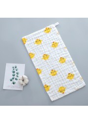 Six Layers Pure Cotton Baby Towel Cotton Gauze Combed Long Square Towel Newborn Washing Bath Towel 25x50cm