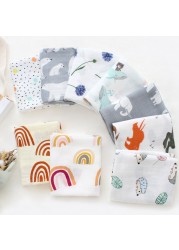 60*60cm Muslin Bamboo Cotton Baby Blanket Baby Newborn Blankets Newborn Swaddle Wrap Burp Cloth Towel Pielucha Dropshipping