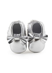 Newborn Baby Shoes Infant Boys Girl First Walker PU Sole Princess Bowknot Fringe Toddler Baby Crib Shoes Casual Moccasins