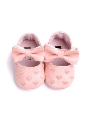 Newborn Baby Shoes Infant Boys Girl First Walker PU Sole Princess Bowknot Fringe Toddler Baby Crib Shoes Casual Moccasins