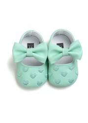 Newborn Baby Shoes Infant Boys Girl First Walker PU Sole Princess Bowknot Fringe Toddler Baby Crib Shoes Casual Moccasins