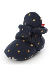 Newborn Baby Socks Shoes Boy Girl Star Toddler First Walkers Socks Cotton Comfort Soft Anti-slip Warm Crib Infant Shoes