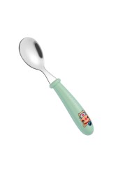 Baby Kids Cartoon Cute Spoon Fork Stainless Steel Tableware Training Learn Food Feeding Scoop Fork Utensils For Baby