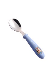 Baby Kids Cartoon Cute Spoon Fork Stainless Steel Tableware Training Learn Food Feeding Scoop Fork Utensils For Baby