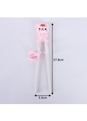 Baby Learning Chopsticks Cartoon Animal Beginner Chopsticks Portable ABS Silicone Children's Tableware Kids Training Auxiliary