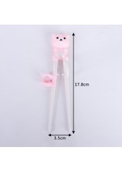 Baby Learning Chopsticks Cartoon Animal Beginner Chopsticks Portable ABS Silicone Children's Tableware Kids Training Auxiliary