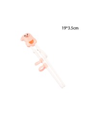 Baby Learning Chopsticks Cartoon Animal Beginner Chopsticks Portable ABS Silicone Children's Tableware Kids Training Auxiliary