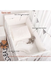 Baby bed around cradle protector lace bumper princess pattern solid color cotton bed sheet bedspreads four seasons universal