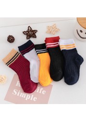 5pairs/lot 3 to 12 Years Kids Soft Cotton Socks Boy Girl Baby Cute Cartoon Warm Fashion School Socks Autumn Winter Cartoon