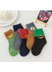 5pairs/lot 3 to 12 Years Kids Soft Cotton Socks Boy Girl Baby Cute Cartoon Warm Fashion School Socks Autumn Winter Cartoon