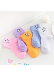 5pairs/lot 3 to 12 Years Kids Soft Cotton Socks Boy Girl Baby Cute Cartoon Warm Fashion School Socks Autumn Winter Cartoon