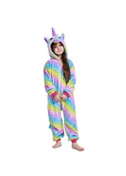 flannel unicorn for kids pajamas boys girls sleepwear children panda jumpsuit kids oneise for jumpsuit licorn