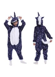 flannel unicorn for kids pajamas boys girls sleepwear children panda jumpsuit kids oneise for jumpsuit licorn