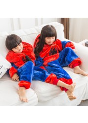 flannel unicorn for kids pajamas boys girls sleepwear children panda jumpsuit kids oneise for jumpsuit licorn