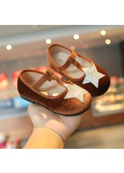 Girls Shiny Leather Bow Shoes Spring Autumn Solid Color Kids Princess Shoes Dance First Step Shoes SMG104