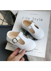 Girls Shiny Leather Bow Shoes Spring Autumn Solid Color Kids Princess Shoes Dance First Step Shoes SMG104