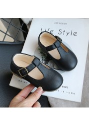 Girls Shiny Leather Bow Shoes Spring Autumn Solid Color Kids Princess Shoes Dance First Step Shoes SMG104