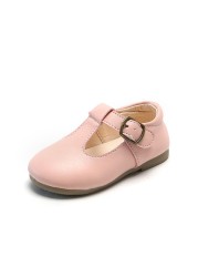 Girls Shiny Leather Bow Shoes Spring Autumn Solid Color Kids Princess Shoes Dance First Step Shoes SMG104