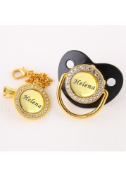 Premium BPA Free Baby Pacifier Personalized All Names Gold Buckle Baby Shower Gift 0-18 Months