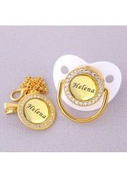 Premium BPA Free Baby Pacifier Personalized All Names Gold Buckle Baby Shower Gift 0-18 Months