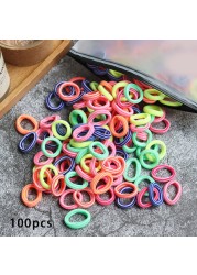 Baby Girl Little Hair Bands Toddler Children Headbands Colorful Elastic Hair Tie Nylon Scrunchie Hair Rope 50/100pcs Hair Accessories