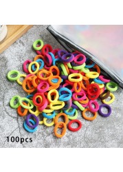 Baby Girl Little Hair Bands Toddler Children Headbands Colorful Elastic Hair Tie Nylon Scrunchie Hair Rope 50/100pcs Hair Accessories