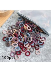 Baby Girl Little Hair Bands Toddler Children Headbands Colorful Elastic Hair Tie Nylon Scrunchie Hair Rope 50/100pcs Hair Accessories