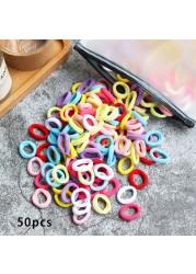 Baby Girl Little Hair Bands Toddler Children Headbands Colorful Elastic Hair Tie Nylon Scrunchie Hair Rope 50/100pcs Hair Accessories