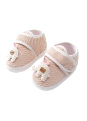 Baywell Newborn Baby Boys Girls Crib Sneakers Soft Anti-Slip Sole Toddler Warm Fluffy Casual Shoes Cartoon First Walker 0-18M