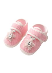 Baywell Newborn Baby Boys Girls Crib Sneakers Soft Anti-Slip Sole Toddler Warm Fluffy Casual Shoes Cartoon First Walker 0-18M