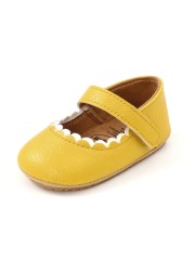 New Baby Boys Girls Leather Rubber Anti-slip First Walkers Baby Shoes Newborn Baby Girls Shoes