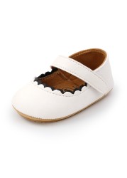 New Baby Boys Girls Leather Rubber Anti-slip First Walkers Baby Shoes Newborn Baby Girls Shoes