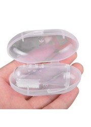 Baby Finger Toothbrush Silicone Toothbrush + Box Children Teeth Clear Soft Silicone Toothbrush Infant Rubber Cleaning