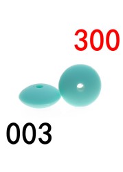 300pcs Silicone Flat Beads 12*6mm Chew Baby Teething Beads Lentil DIY Pacifier String Pearl Baby Toys Nurse Gift BPA Free