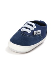 Newborn Baby Shoes Boys Girls Toddler Shoes Canvas Toddler Sneakers Rubber Non-slip Soft Sole Infant First Walkers 0-18 Months