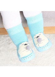 baby indoor sock baby shoes newborn boy socks winter thick terry cotton baby girl sock with rubber soles infant animal sock