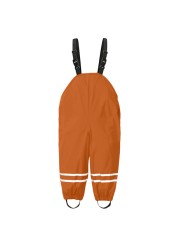 2~8 Years Kids Boys Girls Rain Overall Waterproof Baby Rain Pants Outdoor Sports Jumpsuit Clothes With Convex Baby Lining