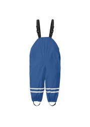 2~8 Years Kids Boys Girls Rain Overall Waterproof Baby Rain Pants Outdoor Sports Jumpsuit Clothes With Convex Baby Lining