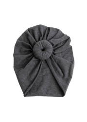 Baby Turban Top Knot Hat Baby Kids Boy Girl India Beanie Hat Lovely Soft Newborn Headwear Photography Props Accessories