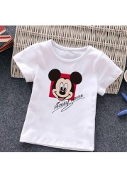 Baby Donald Duck T-shirt Cute Cartoon Print T-shirt Summer White O-Neck Short Sleeve Baby Boys Girls Clothes Baby Clothes