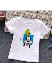 Baby Donald Duck T-shirt Cute Cartoon Print T-shirt Summer White O-Neck Short Sleeve Baby Boys Girls Clothes Baby Clothes