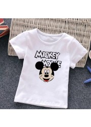 Baby Donald Duck T-shirt Cute Cartoon Print T-shirt Summer White O-Neck Short Sleeve Baby Boys Girls Clothes Baby Clothes