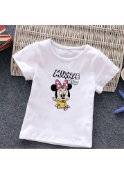 Baby Donald Duck T-shirt Cute Cartoon Print T-shirt Summer White O-Neck Short Sleeve Baby Boys Girls Clothes Baby Clothes