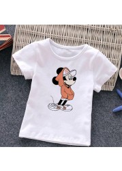 Baby Donald Duck T-shirt Cute Cartoon Print T-shirt Summer White O-Neck Short Sleeve Baby Boys Girls Clothes Baby Clothes