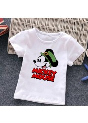 Baby Donald Duck T-shirt Cute Cartoon Print T-shirt Summer White O-Neck Short Sleeve Baby Boys Girls Clothes Baby Clothes