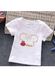 Baby Donald Duck T-shirt Cute Cartoon Print T-shirt Summer White O-Neck Short Sleeve Baby Boys Girls Clothes Baby Clothes